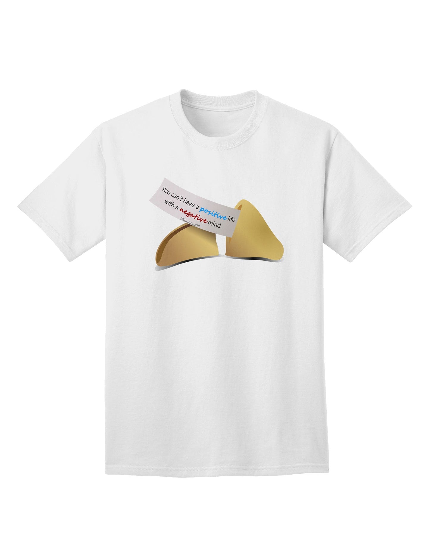 Positive Life - Fortune Cookie Adult T-Shirt-Mens T-Shirt-TooLoud-White-Small-Davson Sales