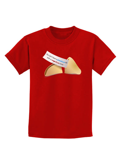 Positive Life - Fortune Cookie Childrens Dark T-Shirt-Childrens T-Shirt-TooLoud-Red-X-Small-Davson Sales