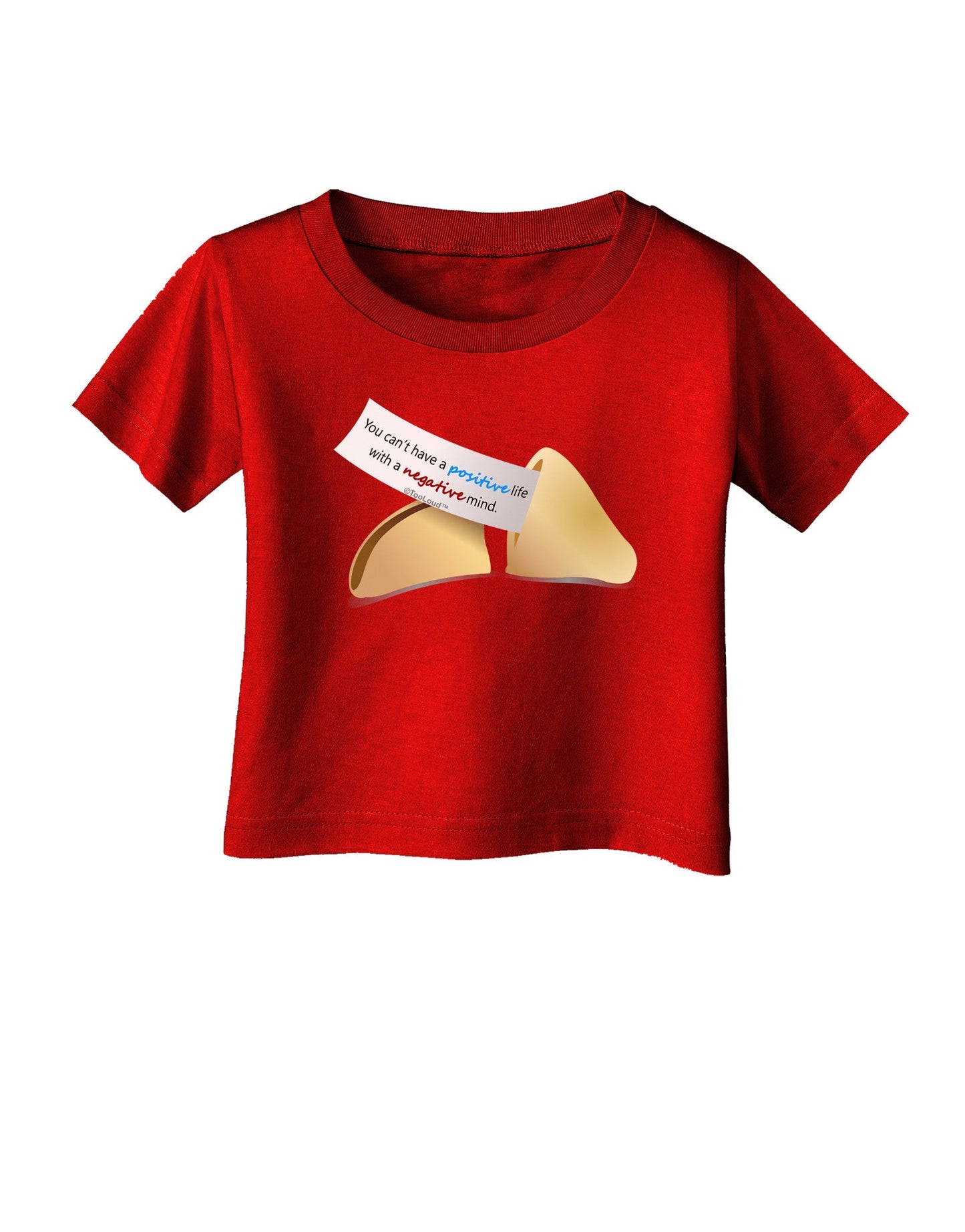 Positive Life - Fortune Cookie Infant T-Shirt Dark-Infant T-Shirt-TooLoud-Red-06-Months-Davson Sales