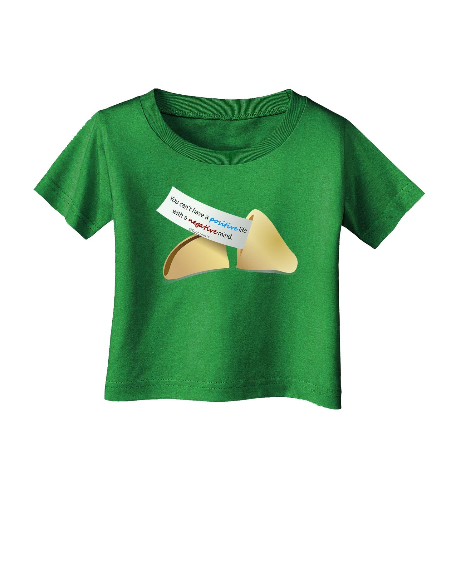 Positive Life - Fortune Cookie Infant T-Shirt Dark-Infant T-Shirt-TooLoud-Clover-Green-06-Months-Davson Sales