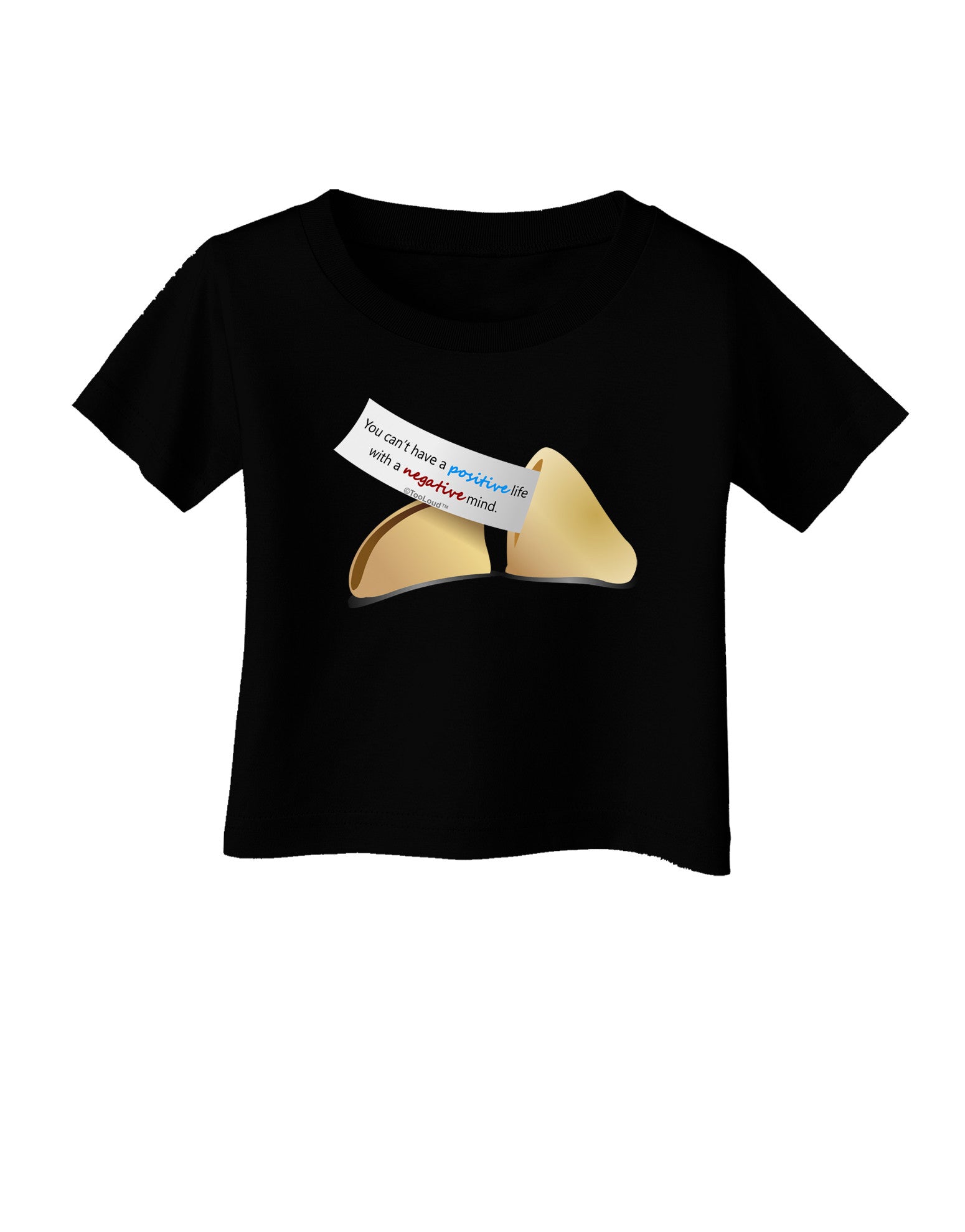 Positive Life - Fortune Cookie Infant T-Shirt Dark-Infant T-Shirt-TooLoud-Black-06-Months-Davson Sales