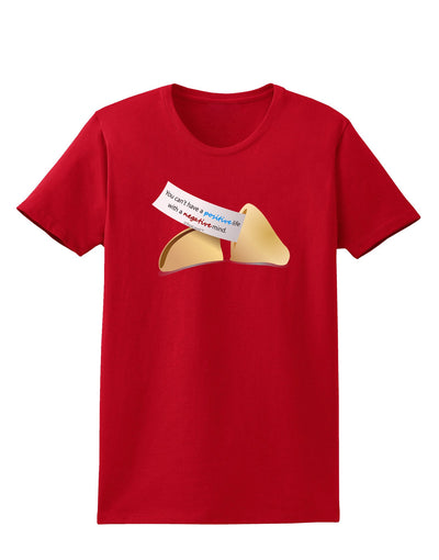 Positive Life - Fortune Cookie Womens Dark T-Shirt-Womens T-Shirt-TooLoud-Red-X-Small-Davson Sales