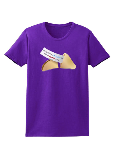 Positive Life - Fortune Cookie Womens Dark T-Shirt-Womens T-Shirt-TooLoud-Purple-X-Small-Davson Sales