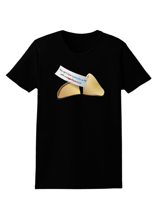 Positive Life - Fortune Cookie Womens Dark T-Shirt-Womens T-Shirt-TooLoud-Black-X-Small-Davson Sales