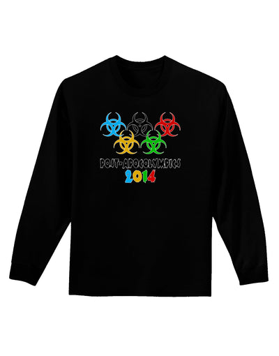 Post-Apocolympics 2014 - Zombie Adult Long Sleeve Dark T-Shirt-TooLoud-Black-Small-Davson Sales