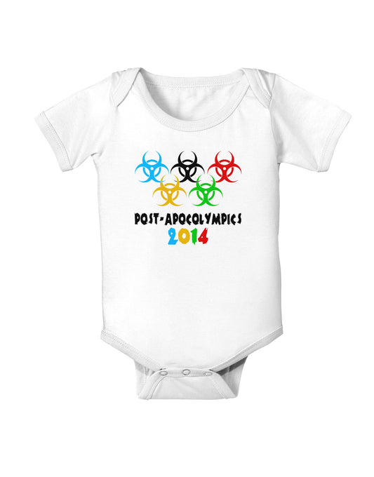 Post-Apocolympics 2014 - Zombie Baby Romper Bodysuit-Baby Romper-TooLoud-White-06-Months-Davson Sales