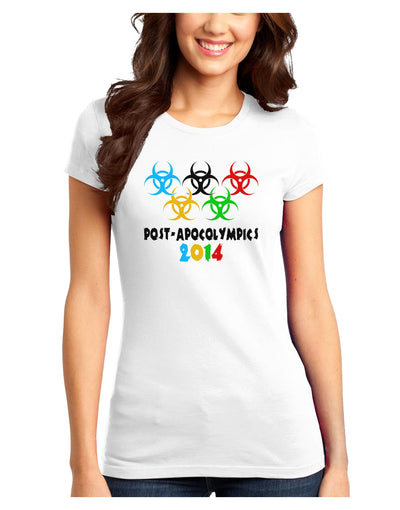 Post-Apocolympics 2014 - Zombie Juniors T-Shirt-Womens Juniors T-Shirt-TooLoud-White-Juniors Fitted XS-Davson Sales