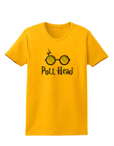 Pott Head Magic Glasses Womens T-Shirt-Womens T-Shirt-TooLoud-Gold-X-Small-Davson Sales