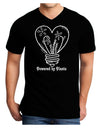 Powered by Plants Adult V-Neck T-shirt-Mens T-Shirt-TooLoud-Black-Small-Davson Sales