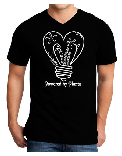 Powered by Plants Adult V-Neck T-shirt-Mens T-Shirt-TooLoud-Black-Small-Davson Sales