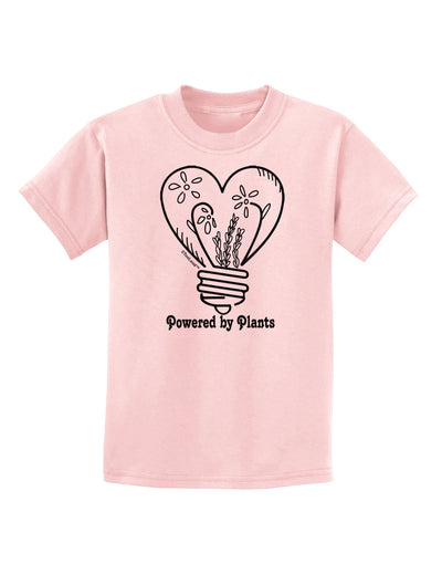 Powered by Plants Childrens T-Shirt-Childrens T-Shirt-TooLoud-PalePink-X-Small-Davson Sales