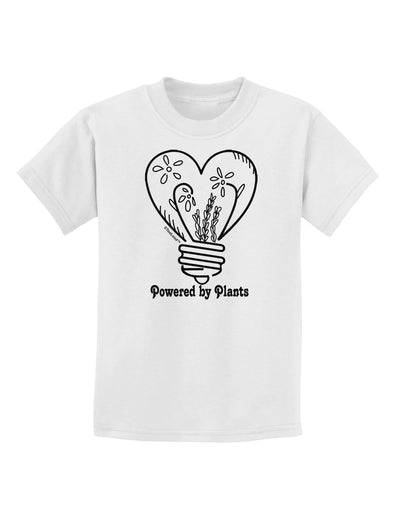 Powered by Plants Childrens T-Shirt-Childrens T-Shirt-TooLoud-White-X-Small-Davson Sales