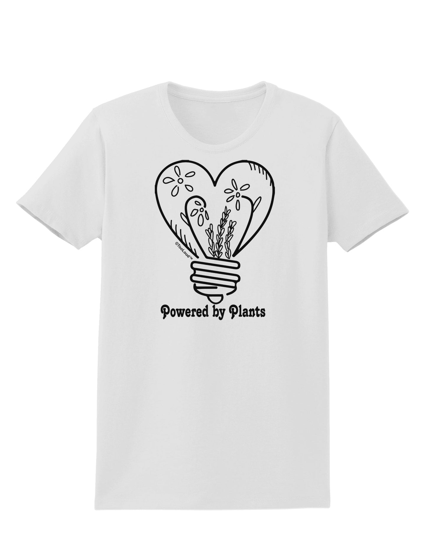 Powered by Plants Womens T-Shirt-Womens T-Shirt-TooLoud-White-X-Small-Davson Sales