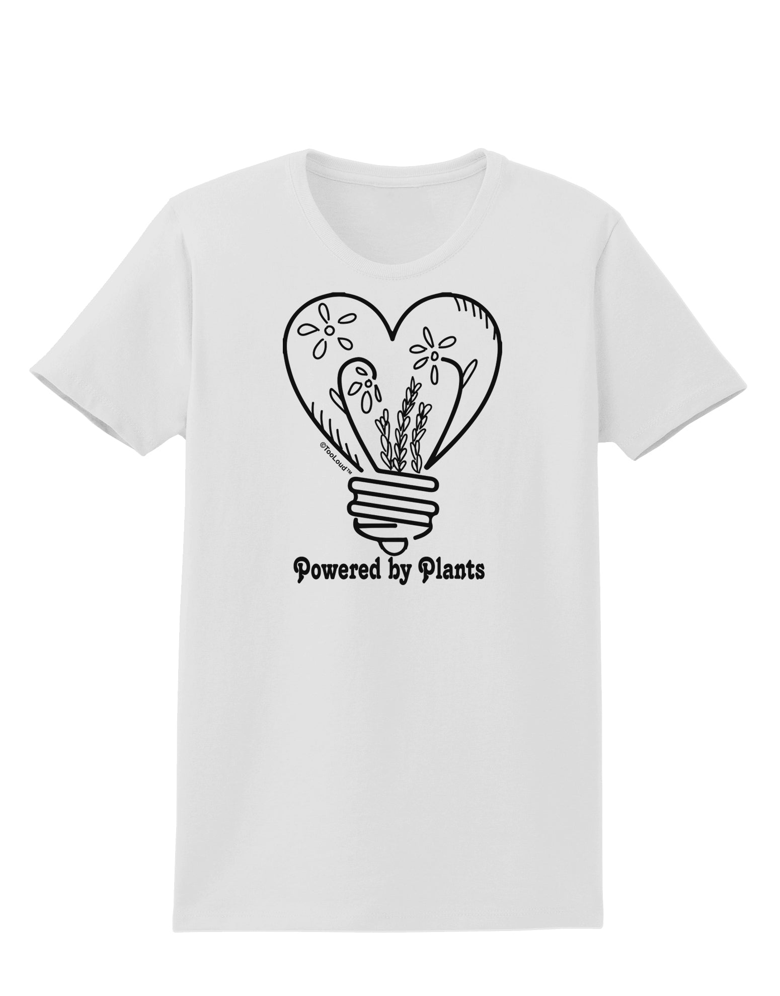 Powered by Plants Womens T-Shirt-Womens T-Shirt-TooLoud-White-X-Small-Davson Sales