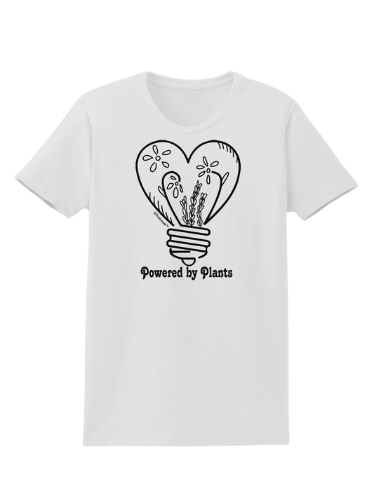 Powered by Plants Womens T-Shirt-Womens T-Shirt-TooLoud-White-X-Small-Davson Sales