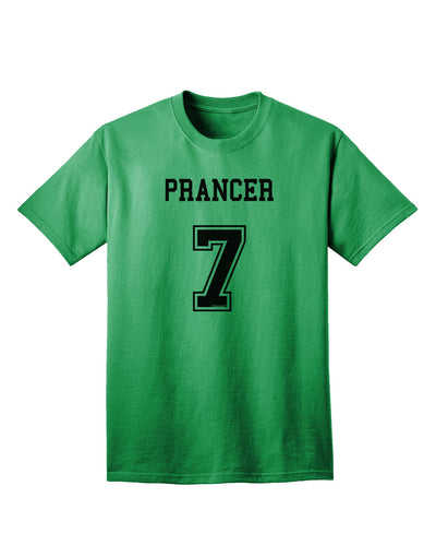 Prancer 7 Adult T-Shirt - Premium Reindeer Jersey-Mens T-shirts-TooLoud-Kelly-Green-Small-Davson Sales