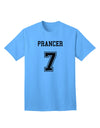 Prancer 7 Adult T-Shirt - Premium Reindeer Jersey-Mens T-shirts-TooLoud-Aquatic-Blue-Small-Davson Sales