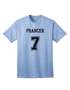 Prancer 7 Adult T-Shirt - Premium Reindeer Jersey-Mens T-shirts-TooLoud-Light-Blue-Small-Davson Sales