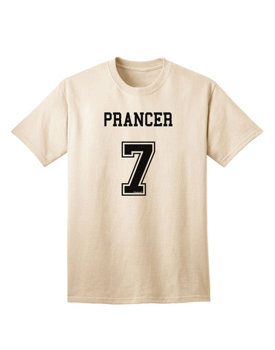 Prancer 7 Adult T-Shirt - Premium Reindeer Jersey-Mens T-shirts-TooLoud-Natural-Small-Davson Sales