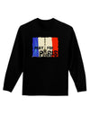 Pray For Paris Watercolor Adult Long Sleeve Dark T-Shirt-TooLoud-Black-Small-Davson Sales