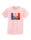 Pray For Paris Watercolor Childrens T-Shirt-Childrens T-Shirt-TooLoud-PalePink-X-Small-Davson Sales