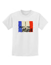 Pray For Paris Watercolor Childrens T-Shirt-Childrens T-Shirt-TooLoud-White-X-Small-Davson Sales