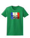 Pray For Paris Watercolor Womens Dark T-Shirt-Womens T-Shirt-TooLoud-Kelly-Green-X-Small-Davson Sales