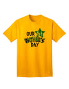 Premier Collection: Our 1st Father's Day Adult T-Shirt-Mens T-shirts-TooLoud-Gold-Small-Davson Sales