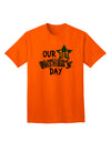 Premier Collection: Our 1st Father's Day Adult T-Shirt-Mens T-shirts-TooLoud-Orange-Small-Davson Sales