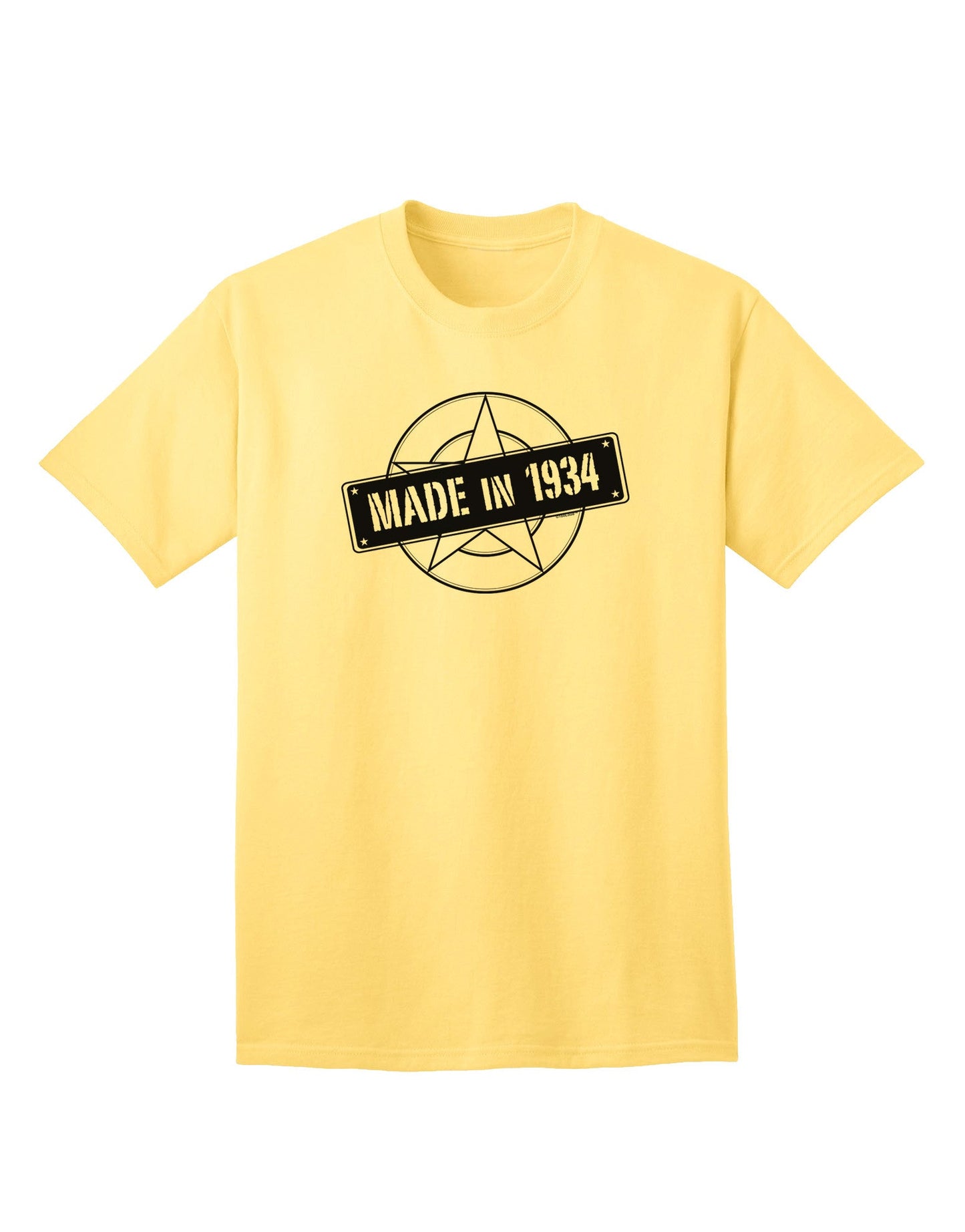 Premium Adult T-Shirt - Authentic 1934 Birth Year Edition-Mens T-shirts-TooLoud-Yellow-Small-Davson Sales