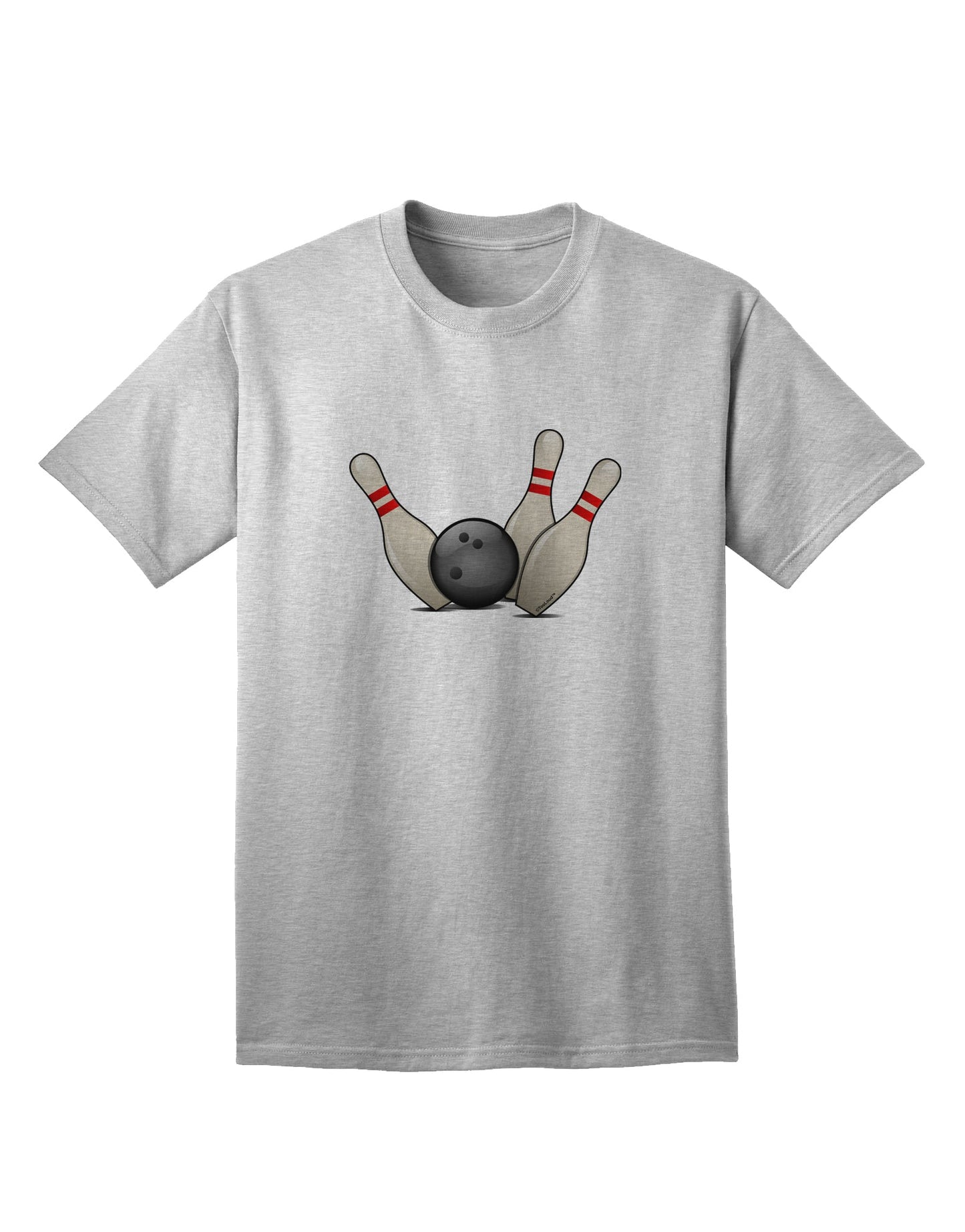 Premium Adult T-Shirt: Bowling Ball with Pins - Perfect for Enthusiasts-Mens T-shirts-TooLoud-AshGray-Small-Davson Sales