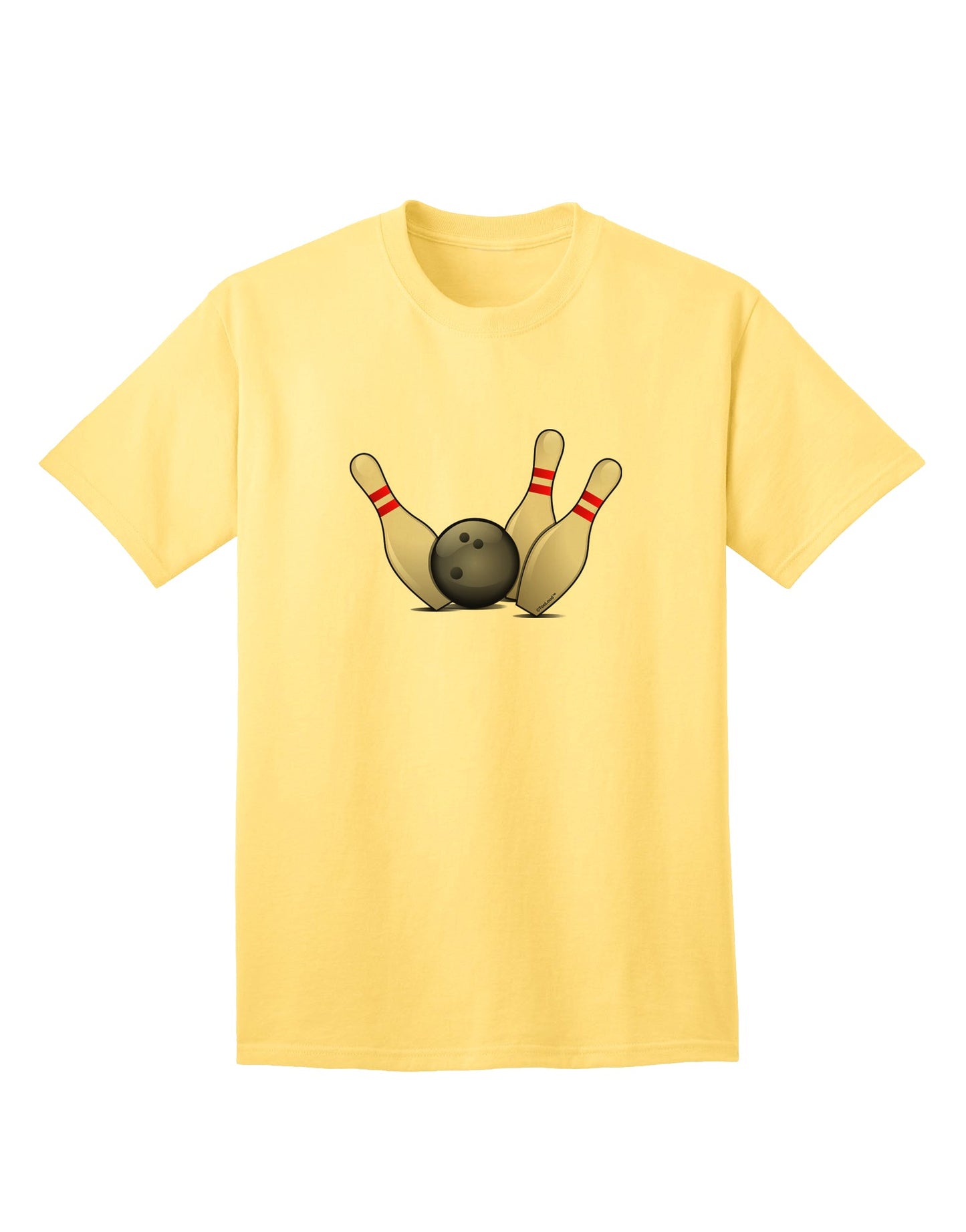 Premium Adult T-Shirt: Bowling Ball with Pins - Perfect for Enthusiasts-Mens T-shirts-TooLoud-Yellow-Small-Davson Sales