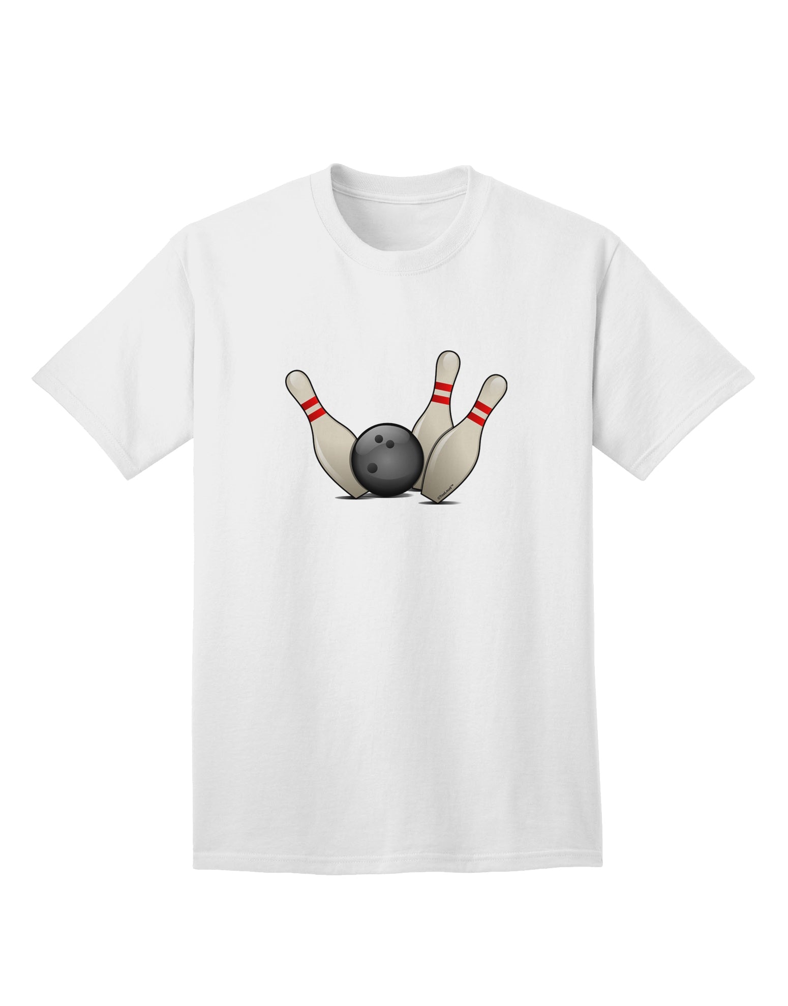 Premium Adult T-Shirt: Bowling Ball with Pins - Perfect for Enthusiasts-Mens T-shirts-TooLoud-White-Small-Davson Sales