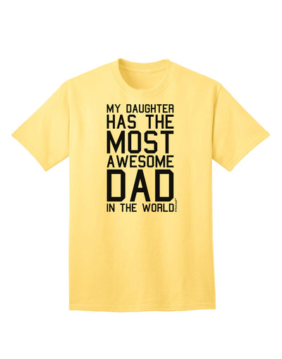 Premium Adult T-Shirt: Celebrate the Unmatched Bond between Father and Daughter-Mens T-shirts-TooLoud-Yellow-Small-Davson Sales