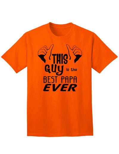 Premium Adult T-Shirt: Celebrate the Unmatched Fatherhood Excellence-Mens T-shirts-TooLoud-Orange-Small-Davson Sales