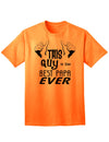 Premium Adult T-Shirt: Celebrate the Unmatched Fatherhood Excellence-Mens T-shirts-TooLoud-Neon-Orange-Small-Davson Sales