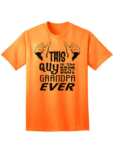 Premium Adult T-Shirt - Celebrate the Unmatched Grandfather with Style-Mens T-shirts-TooLoud-Neon-Orange-Small-Davson Sales