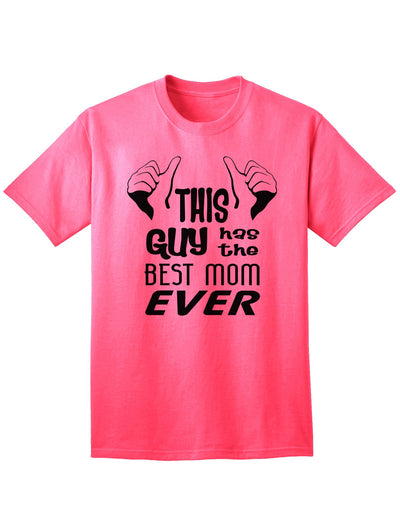 Premium Adult T-Shirt: Celebrate the Unmatched Love of a Mother-Mens T-shirts-TooLoud-Neon-Pink-Small-Davson Sales