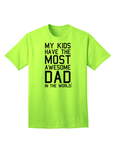 Premium Adult T-Shirt: Celebrate the Unparalleled Fatherhood Excellence-Mens T-shirts-TooLoud-Neon-Green-Small-Davson Sales