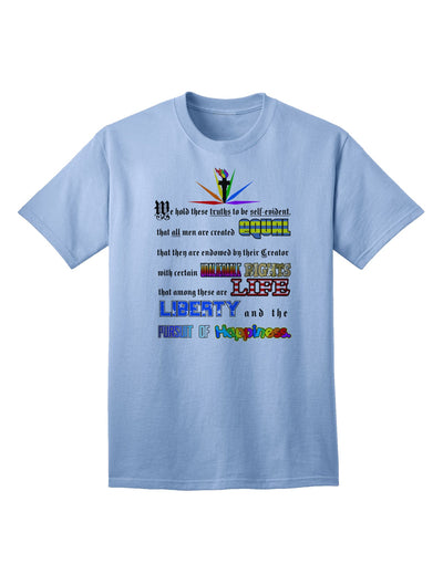 Premium Adult T-Shirt: Embrace Equality, Life, Liberty, and the Pursuit of Happiness-Mens T-shirts-TooLoud-Light-Blue-Small-Davson Sales