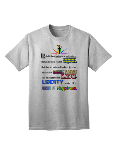 Premium Adult T-Shirt: Embrace Equality, Life, Liberty, and the Pursuit of Happiness-Mens T-shirts-TooLoud-AshGray-Small-Davson Sales