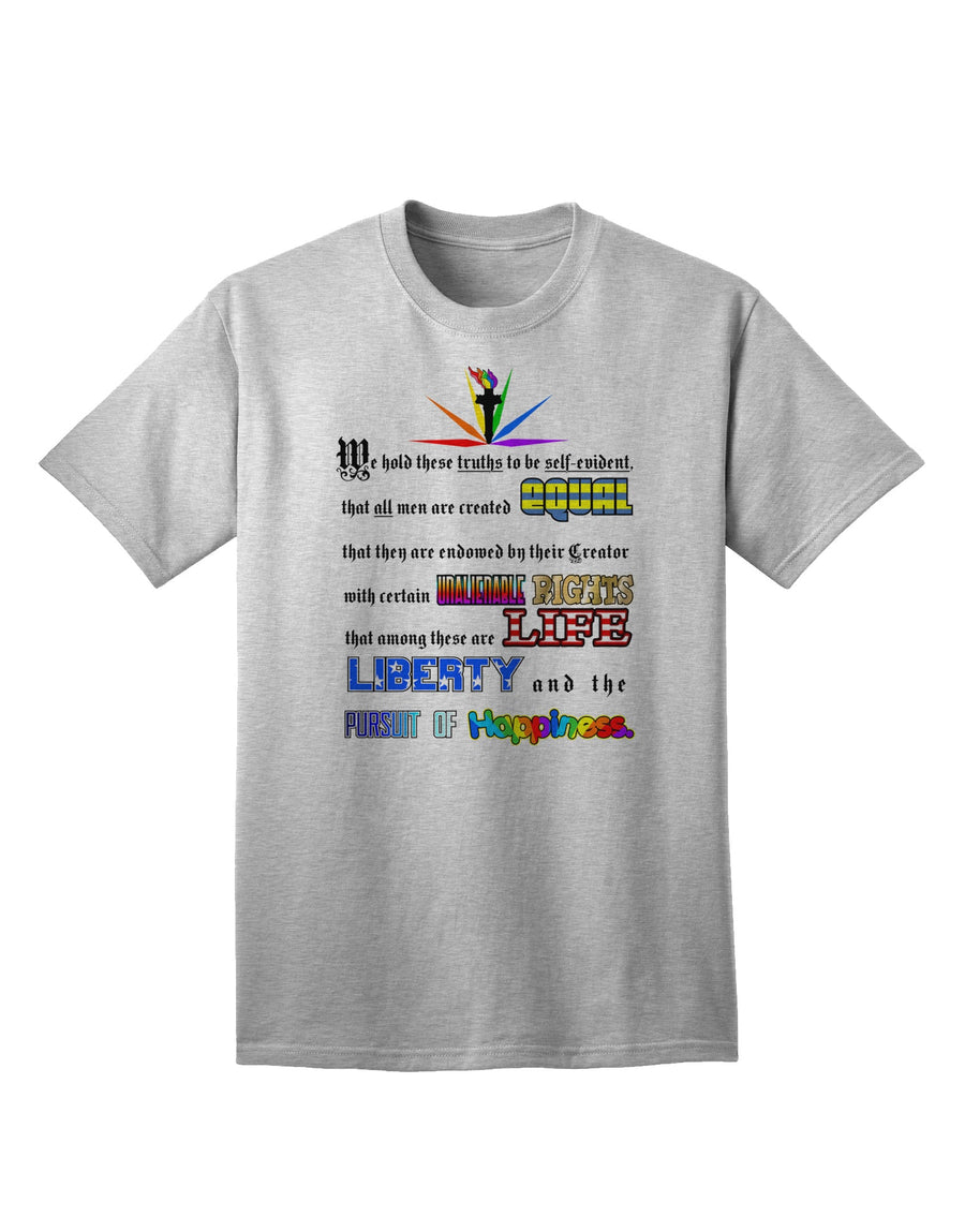 Premium Adult T-Shirt: Embrace Equality, Life, Liberty, and the Pursuit of Happiness-Mens T-shirts-TooLoud-White-Small-Davson Sales