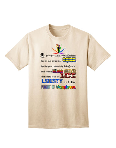 Premium Adult T-Shirt: Embrace Equality, Life, Liberty, and the Pursuit of Happiness-Mens T-shirts-TooLoud-Natural-Small-Davson Sales