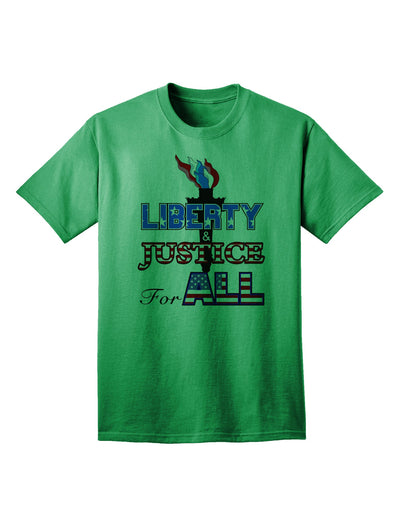 Premium Adult T-Shirt: Embrace Liberty and Justice for All-Mens T-shirts-TooLoud-Kelly-Green-Small-Davson Sales