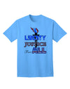 Premium Adult T-Shirt: Embrace Liberty and Justice for All-Mens T-shirts-TooLoud-Aquatic-Blue-Small-Davson Sales