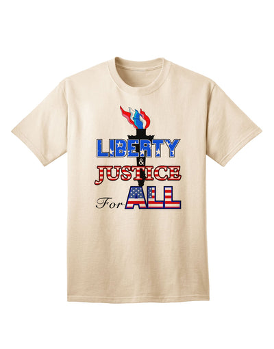 Premium Adult T-Shirt: Embrace Liberty and Justice for All-Mens T-shirts-TooLoud-Natural-Small-Davson Sales