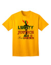 Premium Adult T-Shirt: Embrace Liberty and Justice for All-Mens T-shirts-TooLoud-Gold-Small-Davson Sales