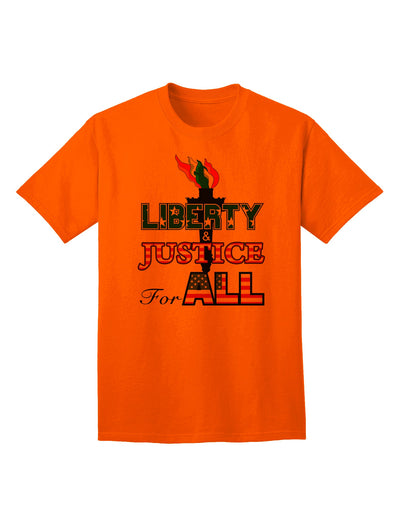 Premium Adult T-Shirt: Embrace Liberty and Justice for All-Mens T-shirts-TooLoud-Orange-Small-Davson Sales