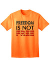 Premium Adult T-Shirt - Embrace Your Freedom-Mens T-shirts-TooLoud-Neon-Orange-Small-Davson Sales