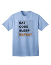 Premium Adult T-Shirt - Embrace Your Passion for Coding with the Eat Sleep Code Repeat Collection by TooLoud-Mens T-shirts-TooLoud-Light-Blue-Small-Davson Sales